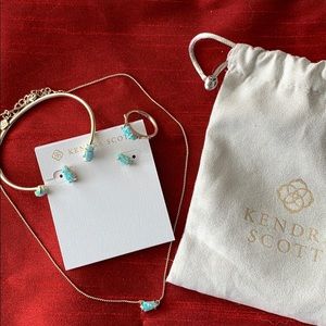 Kendra Scott blue opal jewelry set
